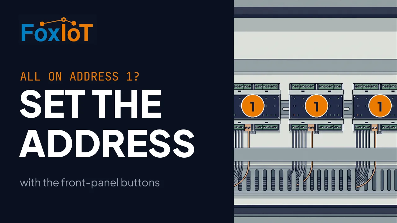 Setting the Modbus address on a FoxIoT 6Ai6Ro using the front-panel buttons